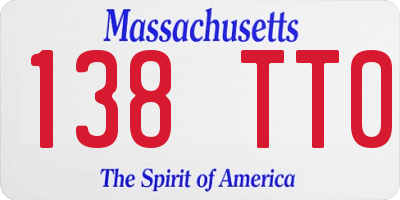 MA license plate 138TT0