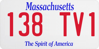 MA license plate 138TV1