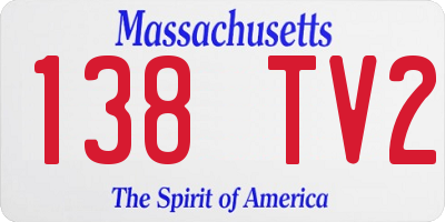 MA license plate 138TV2