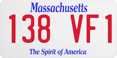 MA license plate 138VF1
