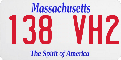 MA license plate 138VH2