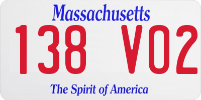 MA license plate 138VO2