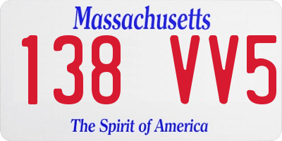 MA license plate 138VV5