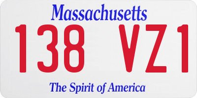 MA license plate 138VZ1