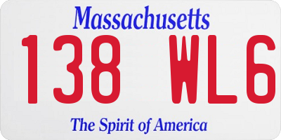 MA license plate 138WL6
