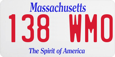 MA license plate 138WM0