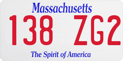 MA license plate 138ZG2
