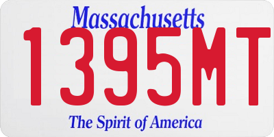 MA license plate 1395MT