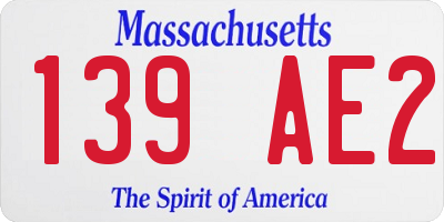 MA license plate 139AE2