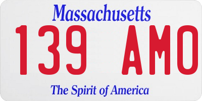 MA license plate 139AM0