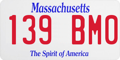 MA license plate 139BM0