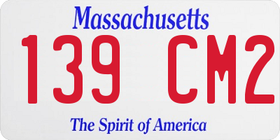 MA license plate 139CM2