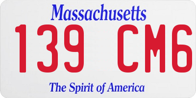MA license plate 139CM6