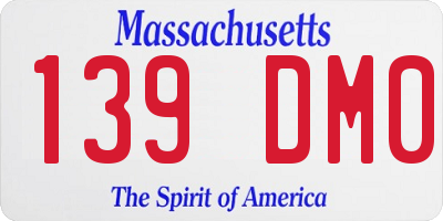 MA license plate 139DM0