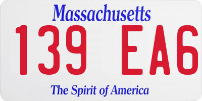 MA license plate 139EA6