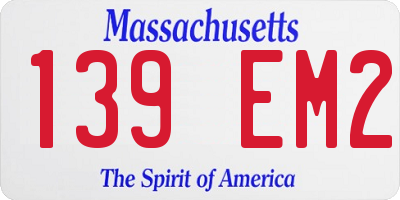 MA license plate 139EM2