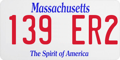 MA license plate 139ER2