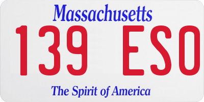 MA license plate 139ES0
