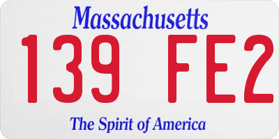 MA license plate 139FE2