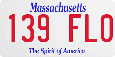 MA license plate 139FL0