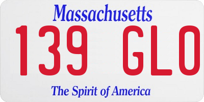 MA license plate 139GL0