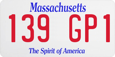 MA license plate 139GP1