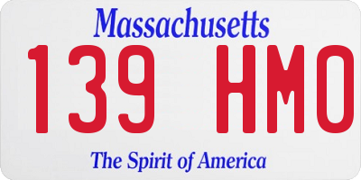 MA license plate 139HM0