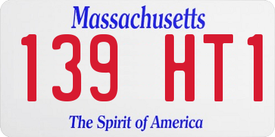 MA license plate 139HT1