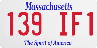 MA license plate 139IF1