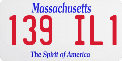 MA license plate 139IL1