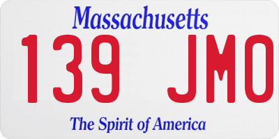 MA license plate 139JM0