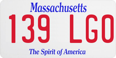MA license plate 139LG0