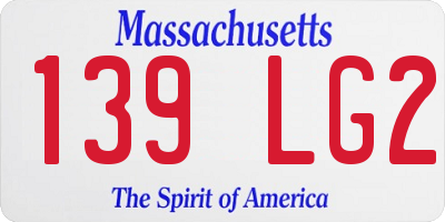 MA license plate 139LG2