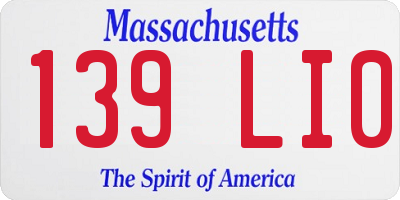 MA license plate 139LI0