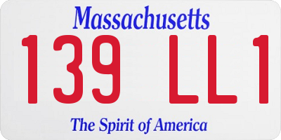 MA license plate 139LL1