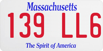 MA license plate 139LL6