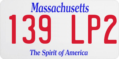 MA license plate 139LP2
