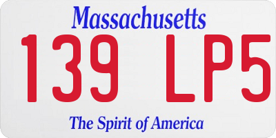 MA license plate 139LP5