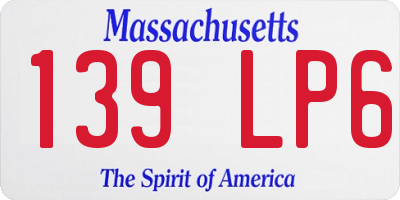 MA license plate 139LP6