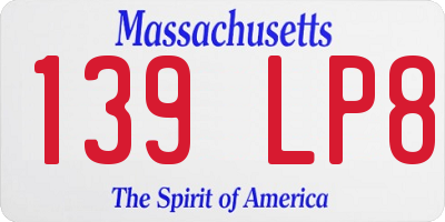 MA license plate 139LP8