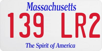 MA license plate 139LR2