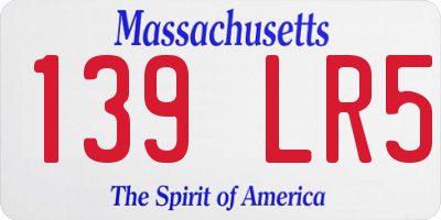 MA license plate 139LR5