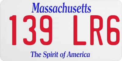 MA license plate 139LR6