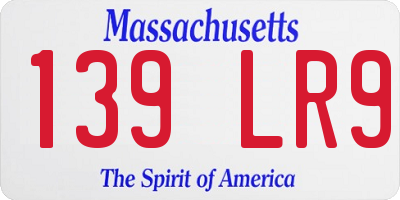 MA license plate 139LR9