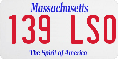 MA license plate 139LS0