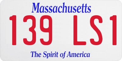 MA license plate 139LS1