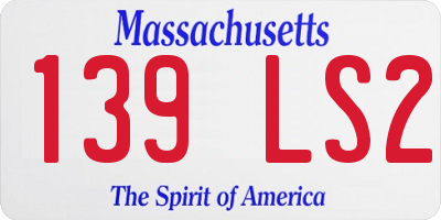 MA license plate 139LS2