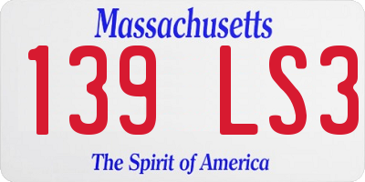 MA license plate 139LS3