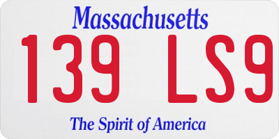 MA license plate 139LS9