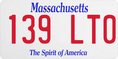 MA license plate 139LT0